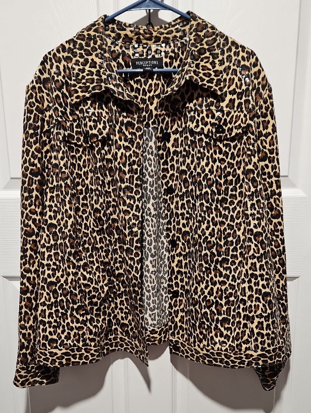 Perceptions Women’s Leopard Print Jacket - Brown/Black